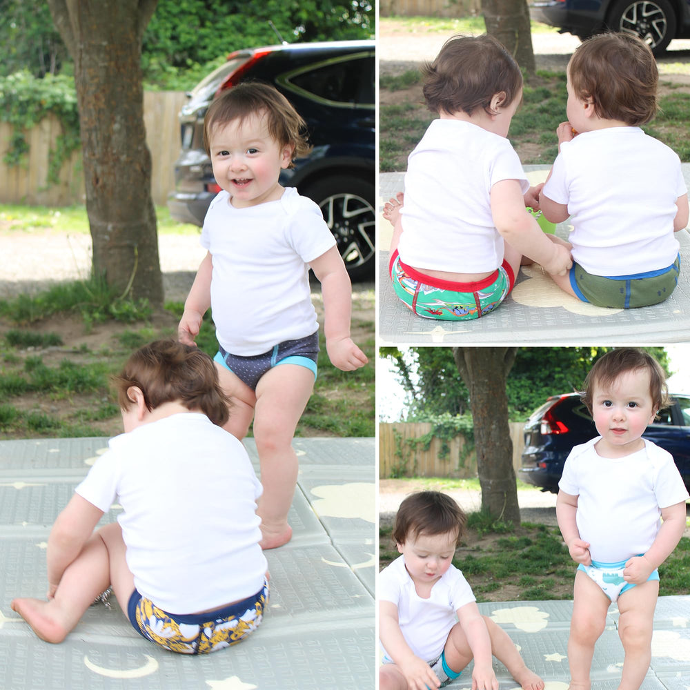 BIG ELEPHANT potty pants 6-pack absorbent padding close-up, catches small accidents gently