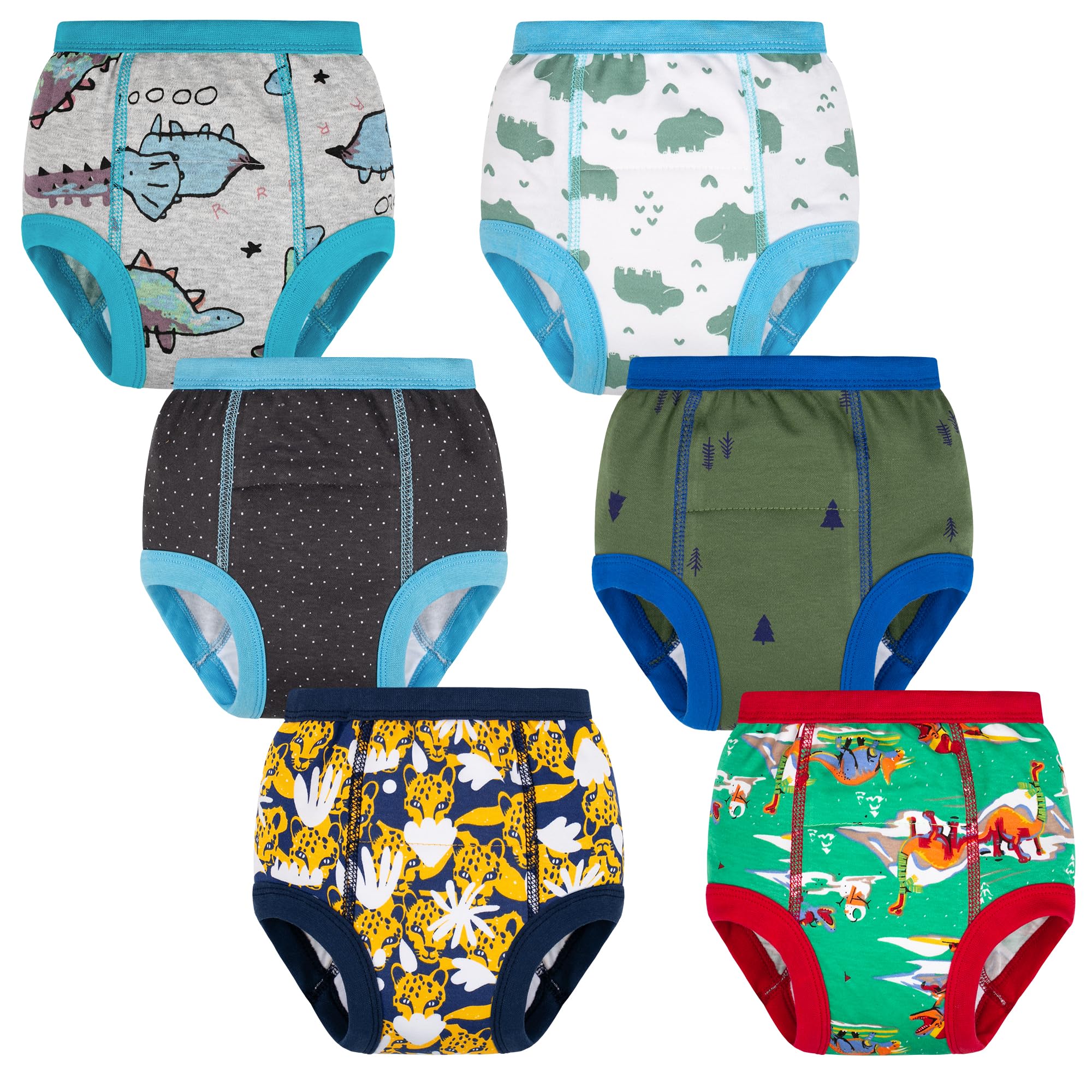 BIG ELEPHANT potty pants 6-pack front view, breathable cotton for comfortable training