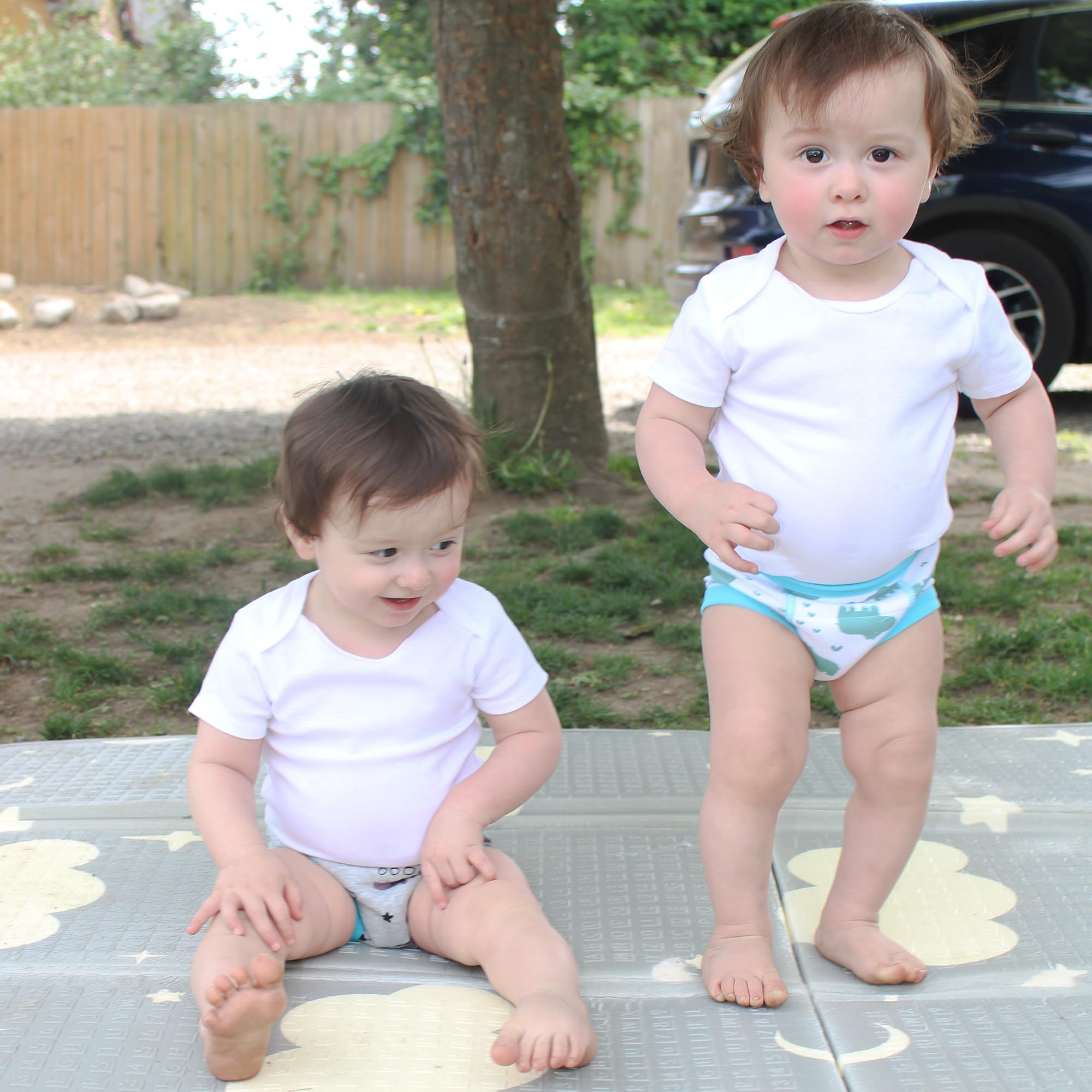 BIG ELEPHANT potty pants 6-pack side view, flexible fit for easy pull-on use