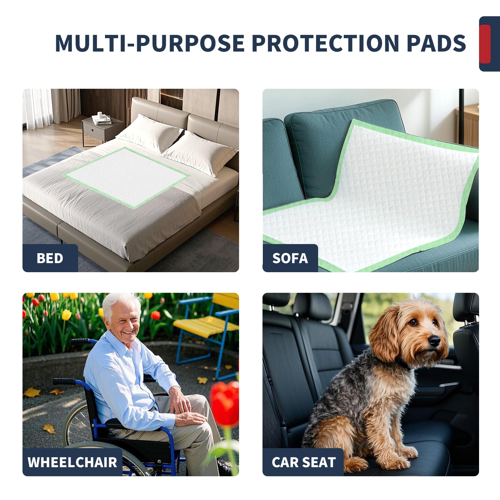 BIGGMED packaging highlights a 30-count, 40x36 underpads set.
