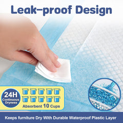 BIGGMED premium polymer layers absorb up to 10 cups of liquid.