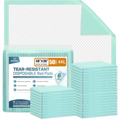 BIGGMED tear-resistant underpad 36x48 flatlay offers broad mattress protection