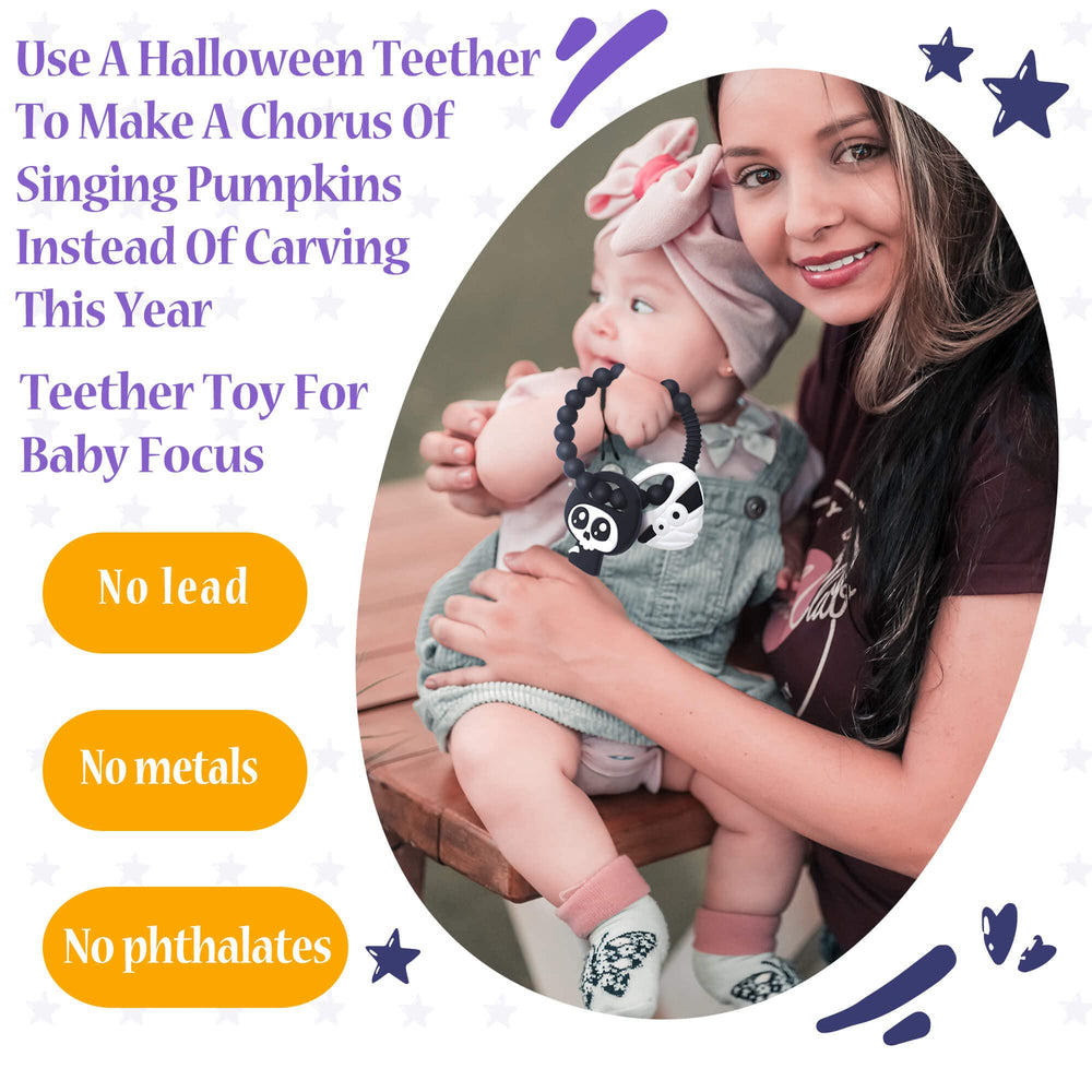 BIGSPINACH non-toxic baby teether offers safe chewing during early teething stages.