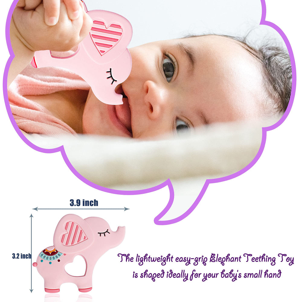 Bigspinach silicone baby teether supports front and middle teeth chewing