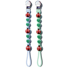 BIGSPINACH silicone pacifier clip with secure clasp keeps pacifier on clothing