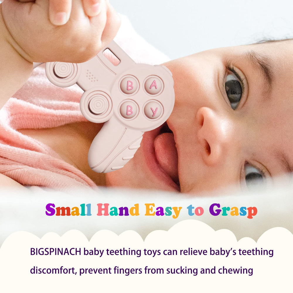 BIGSPINACH silicone teether is durable and easy to clean after playtime.