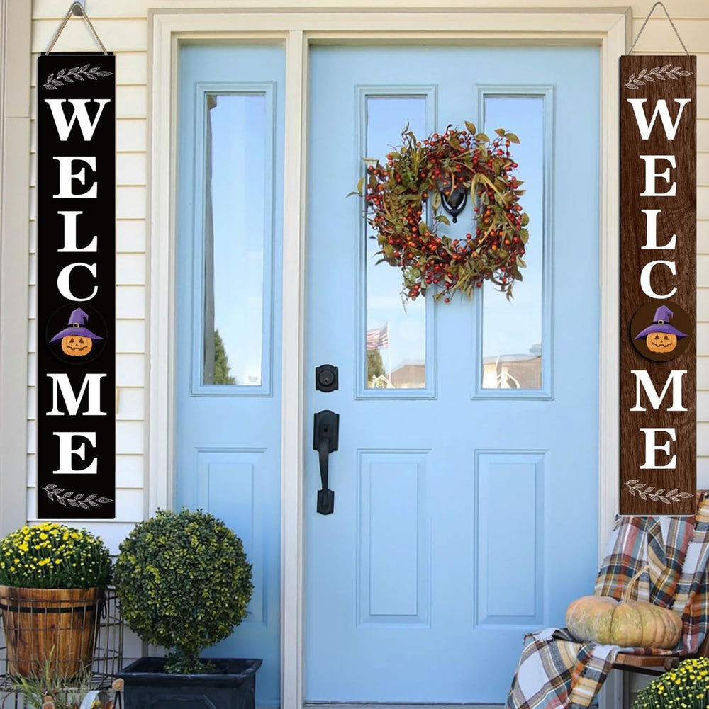 Biinhiiy 47-inch tall porch sign with placement guidance for easy positioning.