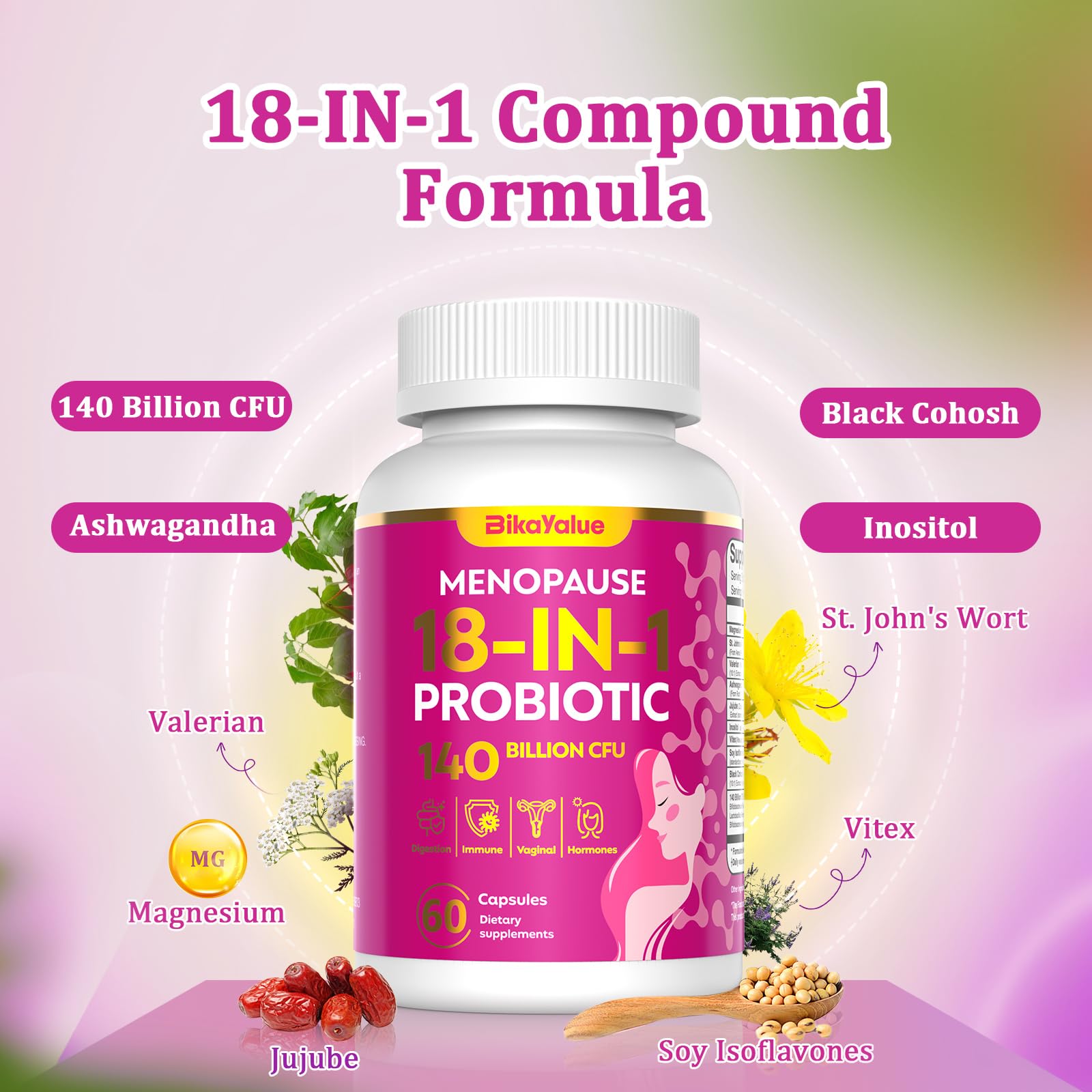BIKAYALUE black cohosh and inositol blend for potential support