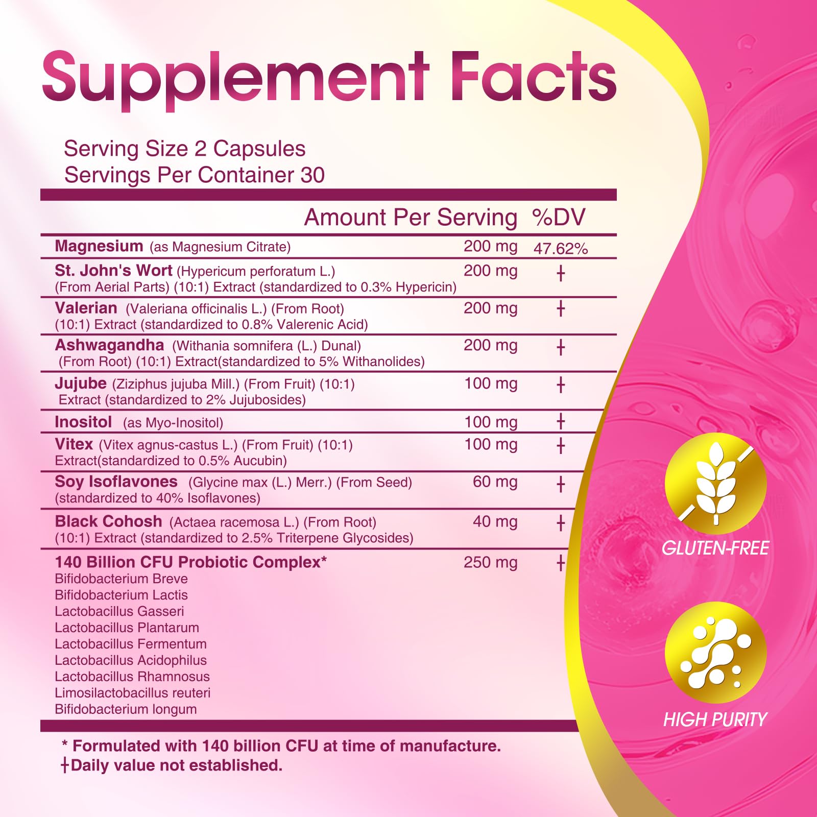 BIKAYALUE bottle label highlighting 18-in-1 formula and probiotic blend