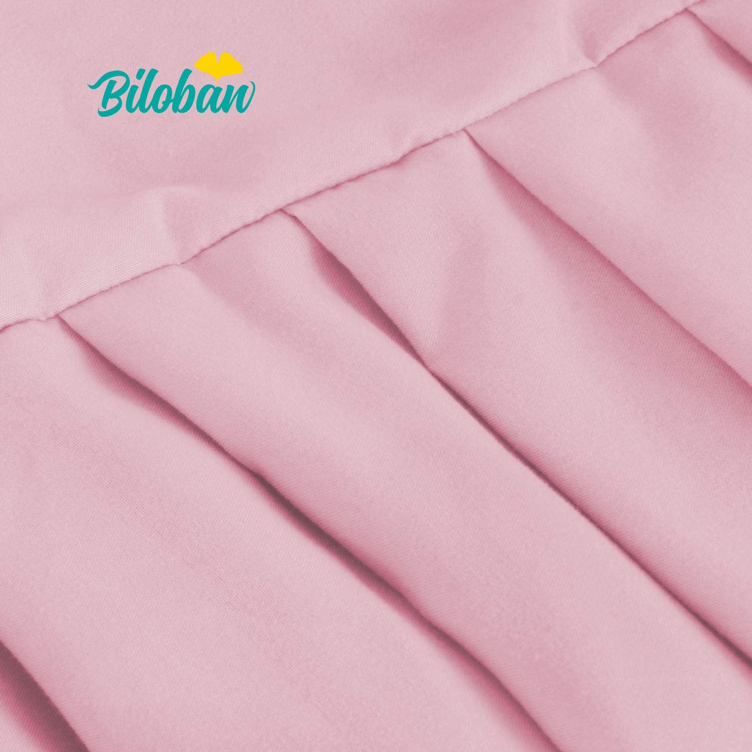 Biloban 14-inch drop crib skirt fits standard cribs for quick styling
