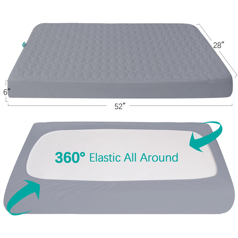 Biloban 52x28 inch protector fits standard cribs securely