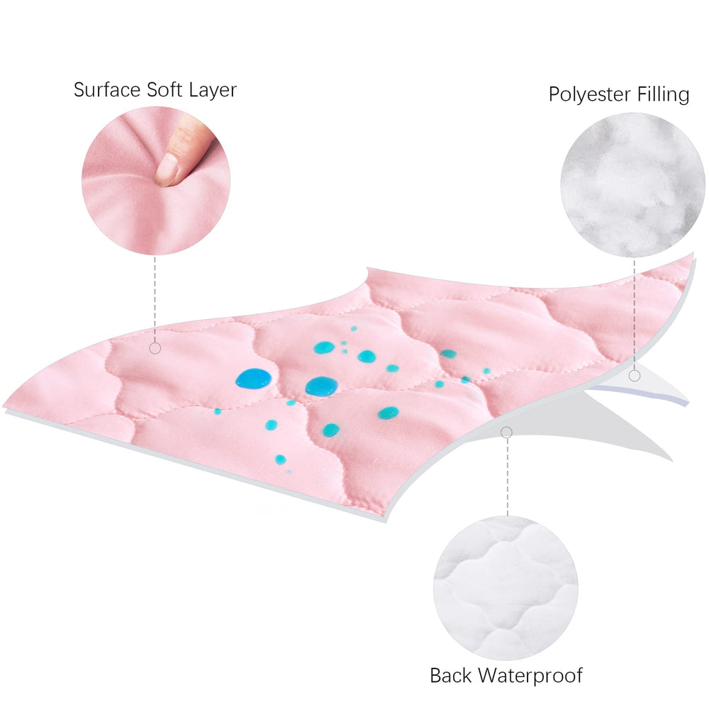 4-layer design adds soft padding while absorbing moisture for a comfortable sleep.