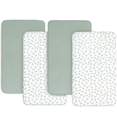 Biloban baby bassinet sheets 4-pack on mattress for secure fit and soft comfort