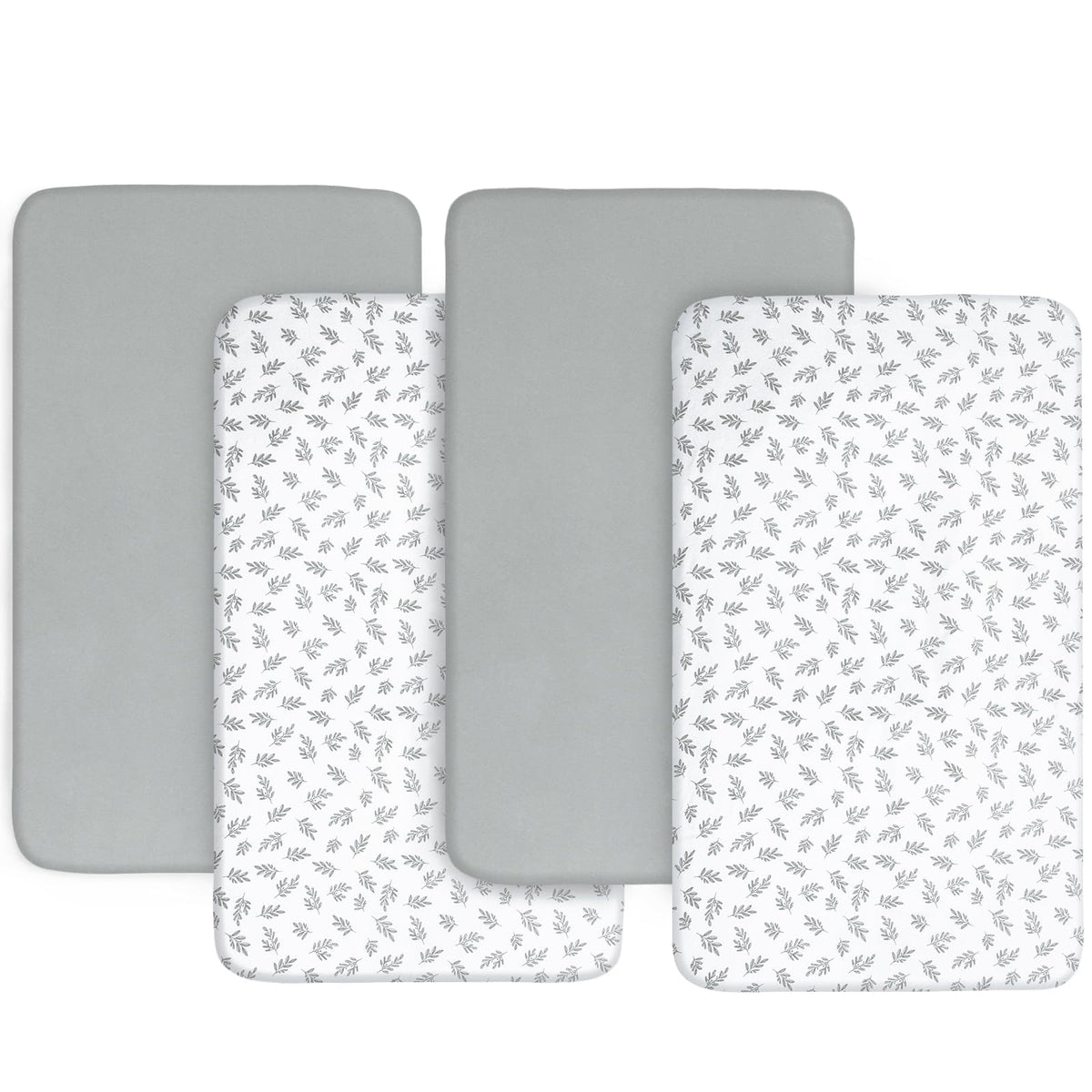 Biloban baby bassinet sheets 4-pack: ultra-soft microfiber for cozy sleep.