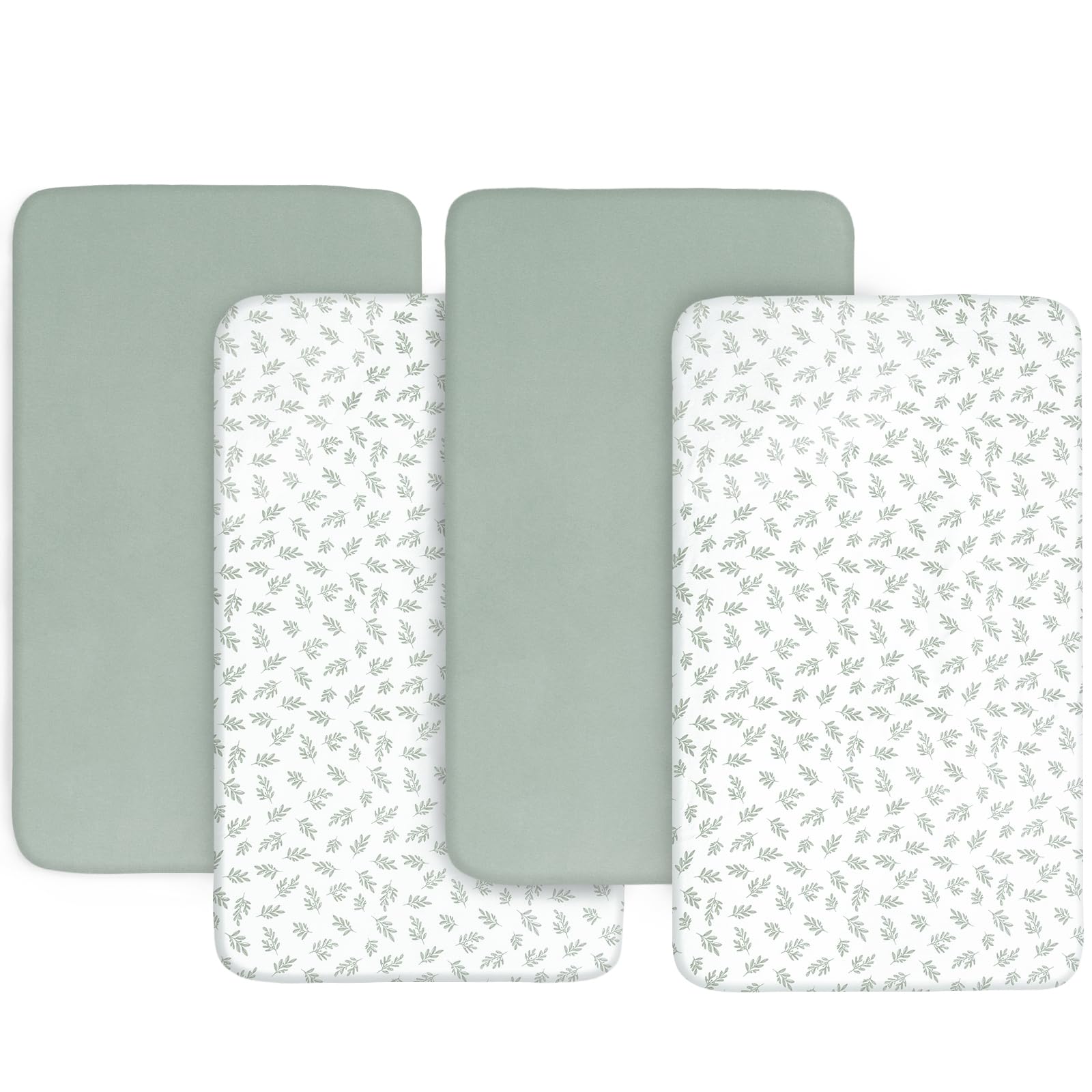 Biloban baby bassinet sheets green pack offer soft, gentle comfort for baby naps