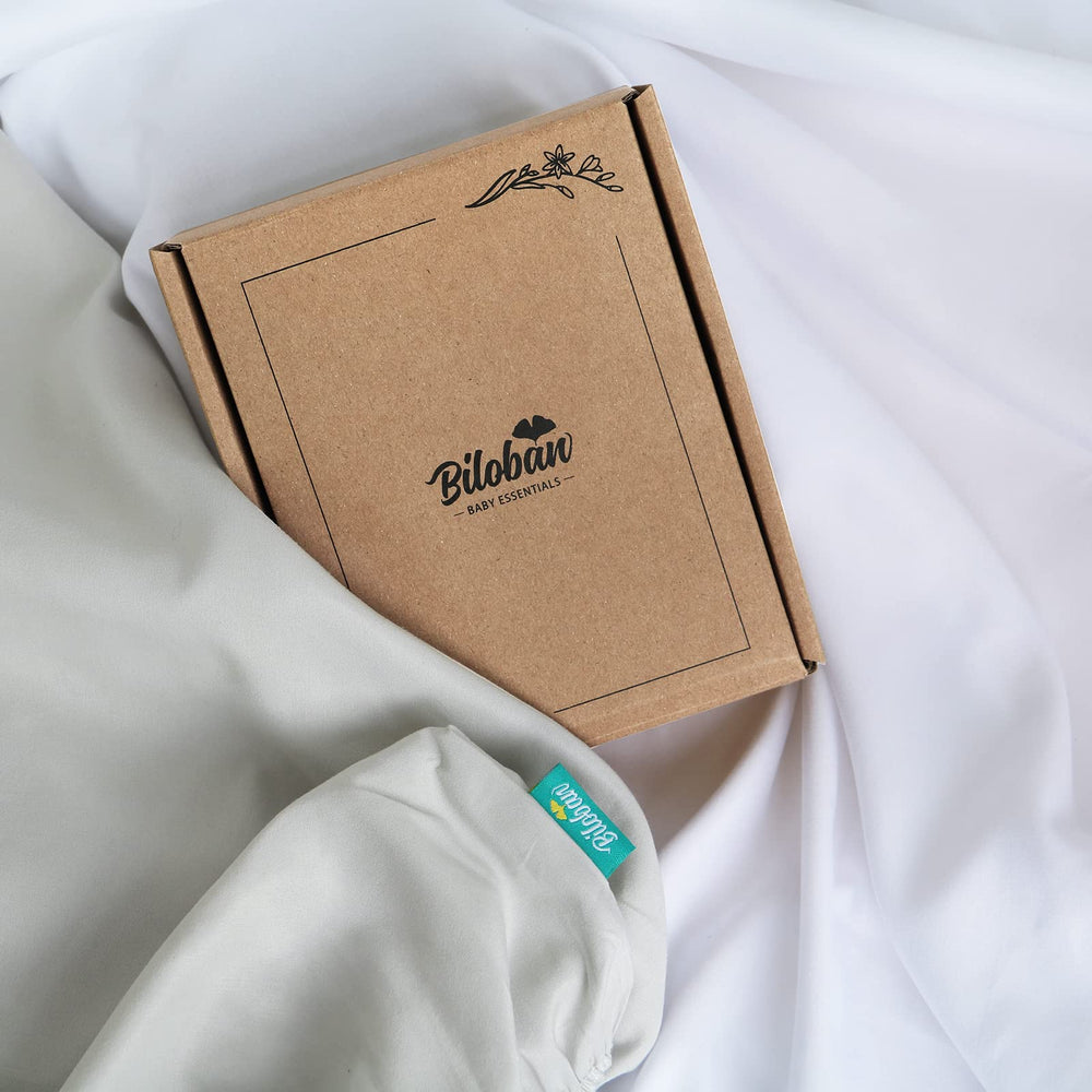 Biloban four-pack sheets compatible with BCOL, Cloud Baby, and Graco Travel Lite.