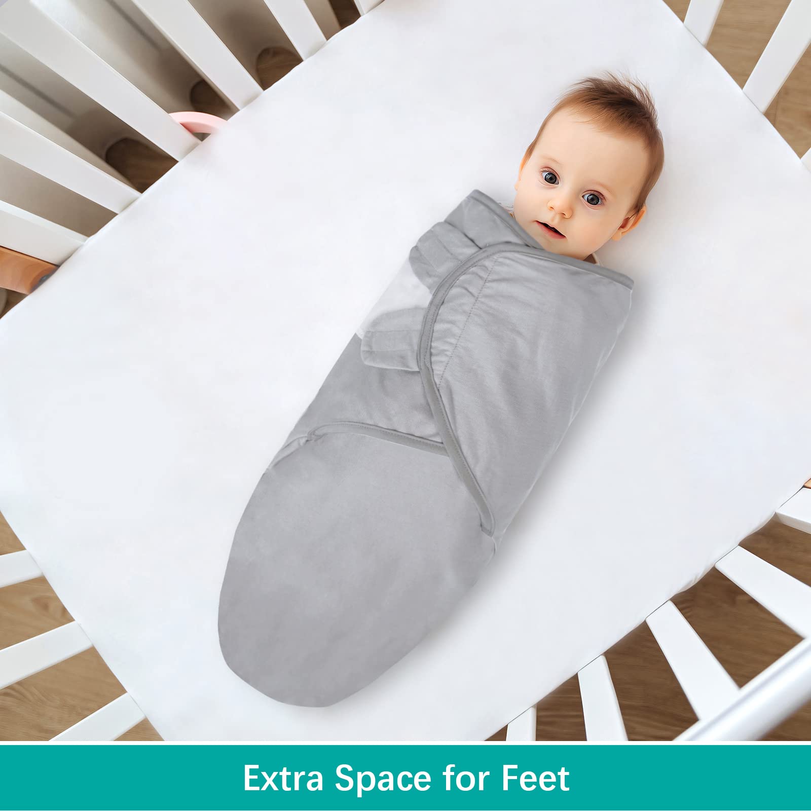 Biloban swaddle soft cotton fabric keeps baby cool and comfortable