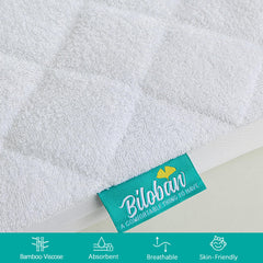 Biloban bassinest mattress protector soft viscose terry surface enhances baby comfort