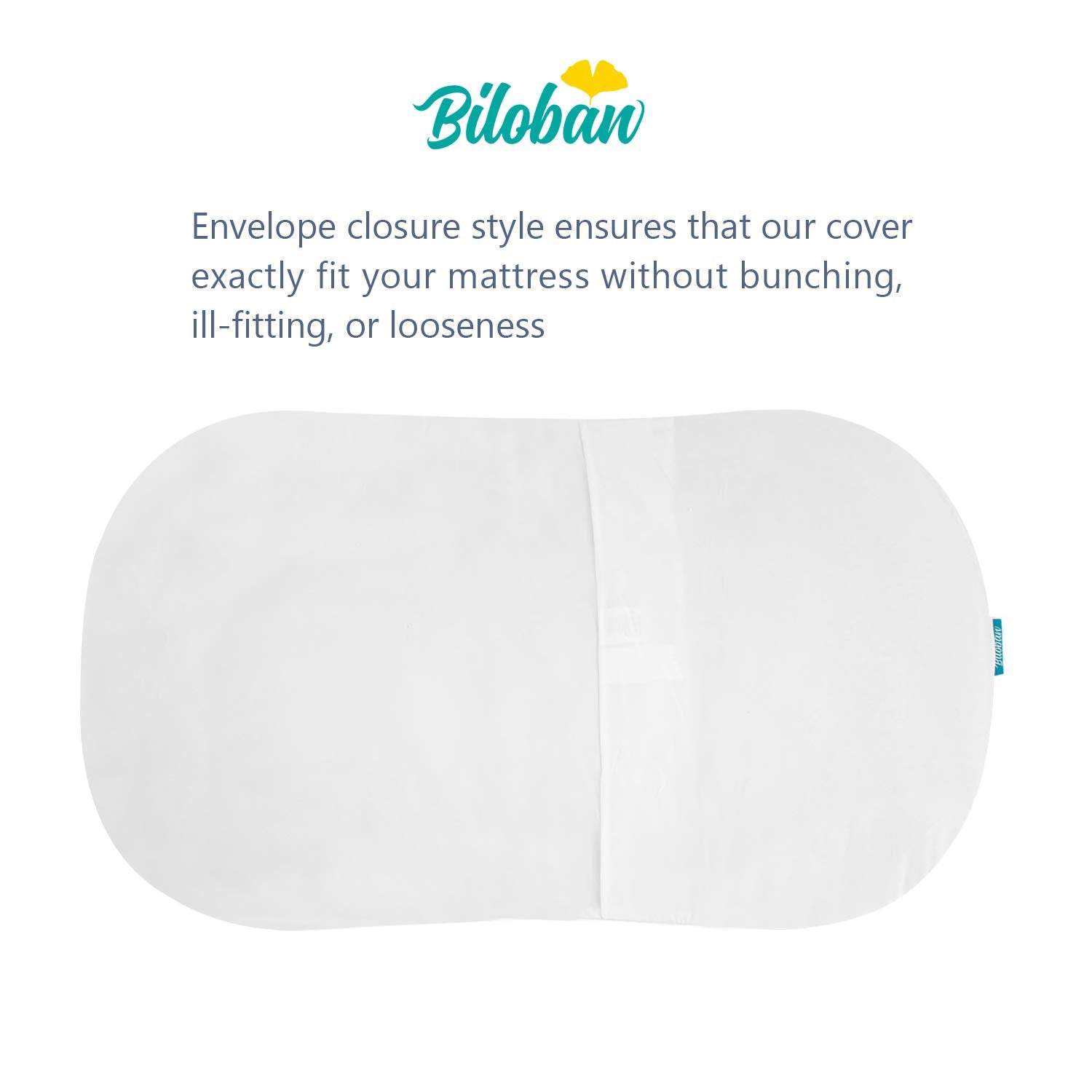 Biloban bassinet mattress cover breathable fabric keeps baby comfortable year-round