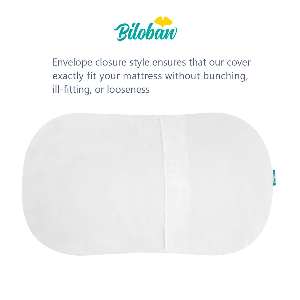 Biloban bassinet mattress cover breathable fabric keeps baby comfortable year-round