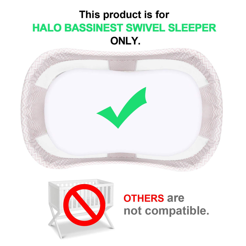 Biloban bassinet mattress cover 31 x 18 inch size fits Halo Bassinest precisely