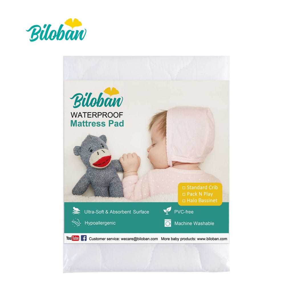 Biloban bassinet mattress cover soft white finish complements nursery aesthetics
