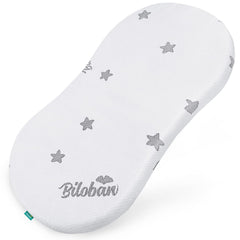 Biloban bassinet mattress pad 18x30 for a snug, secure sleep.