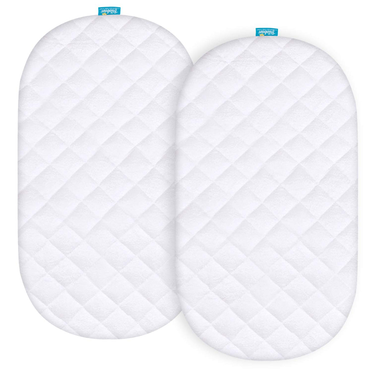 Biloban waterproof bassinet pad cover for Soothing Motions protects the mattress.