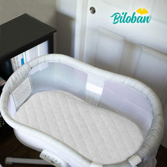 Biloban Bassinet Pad Cover snug fit halo-swivel keeps the cover securely in HALO bassinet