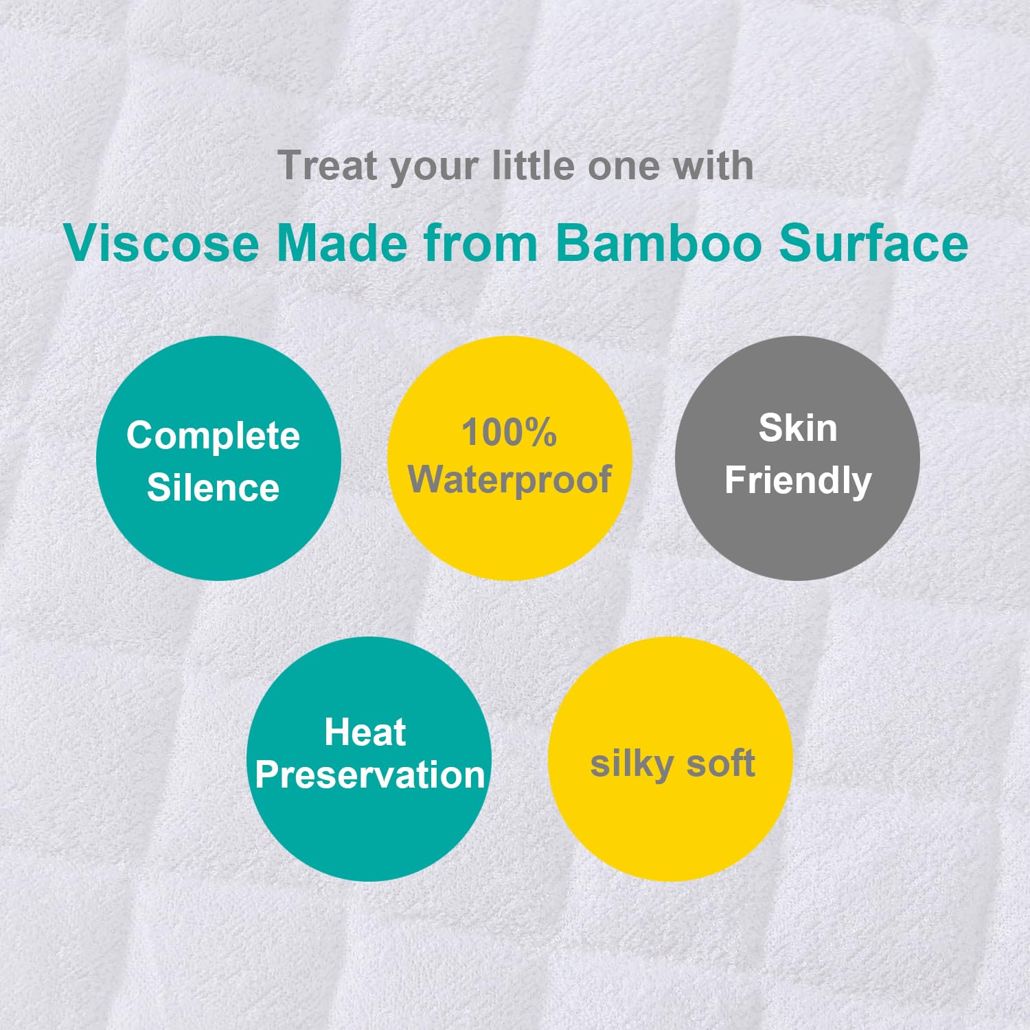 Biloban waterproof, breathable bassinet pad cover emphasizes easy care and quick cleaning.