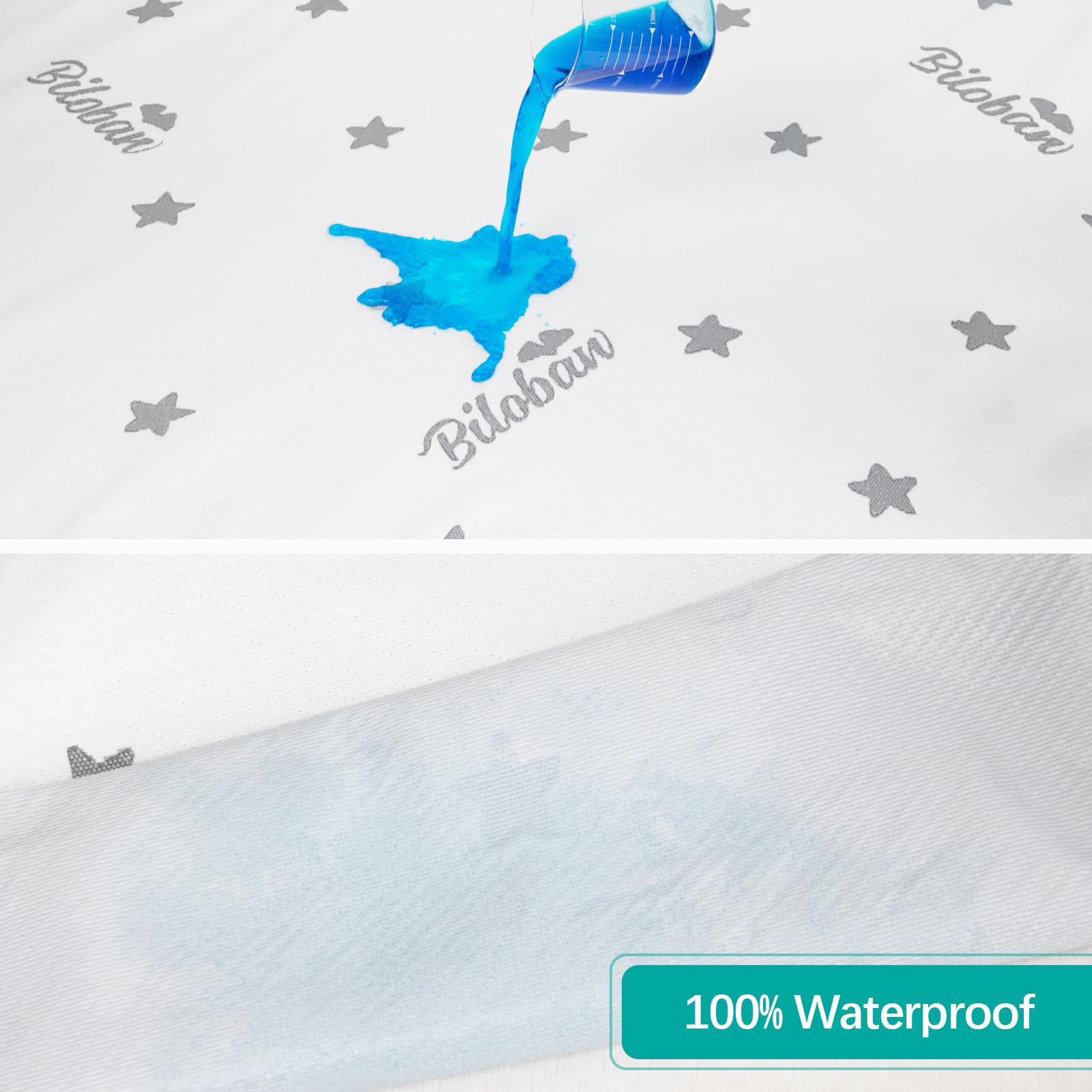 TPU waterproof layer protects the Biloban pad from spills during naps.