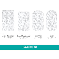 Biloban bassinet sheet breathable fabric for warm nights.