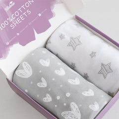 Biloban bassinet sheet with snug-fit elastic designed for Graco Day2Dream.