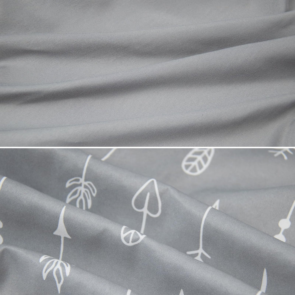 Breathable Biloban sheets stay quiet without crinkles during sleep.