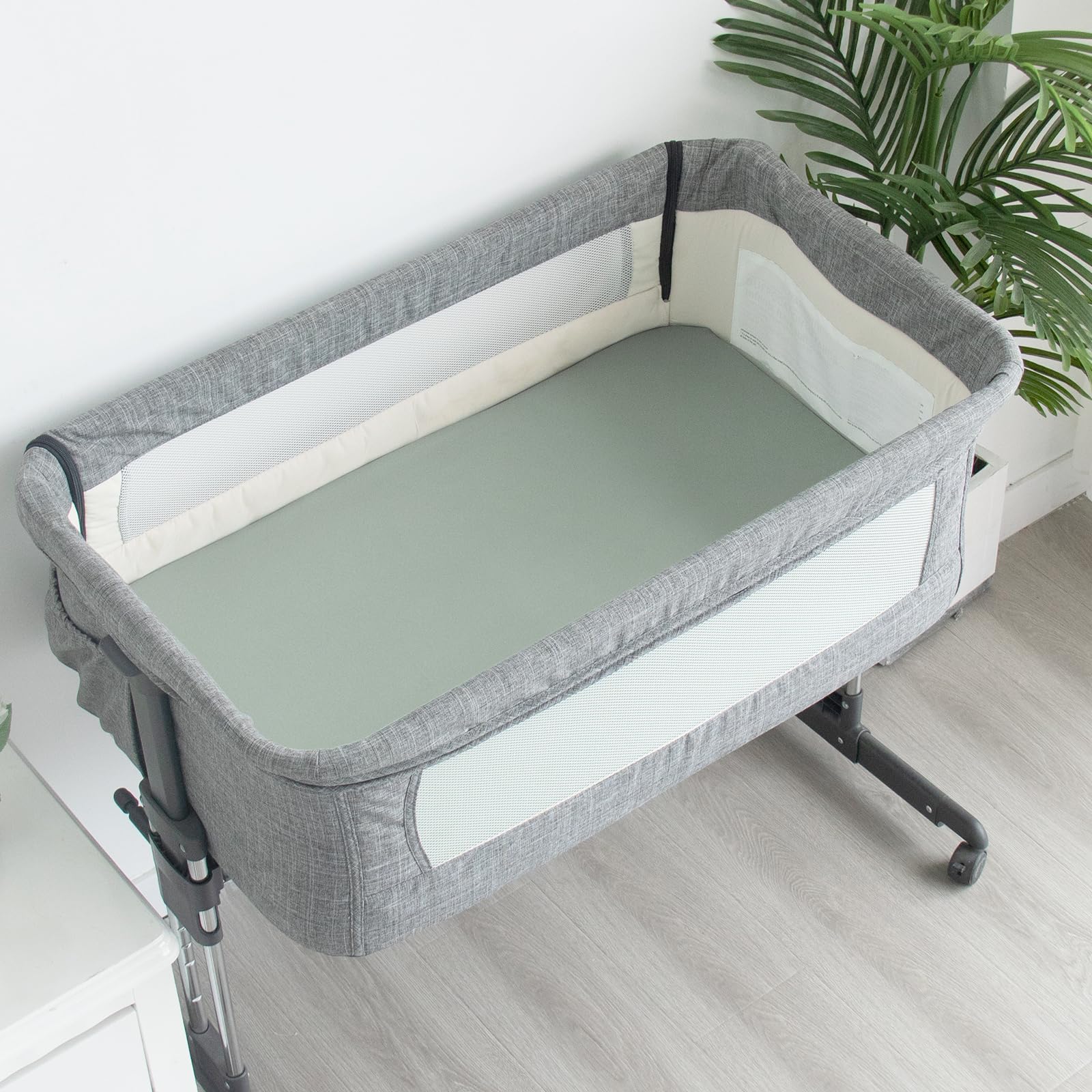 Neutral prints from Biloban complement any nursery while keeping baby comfortable