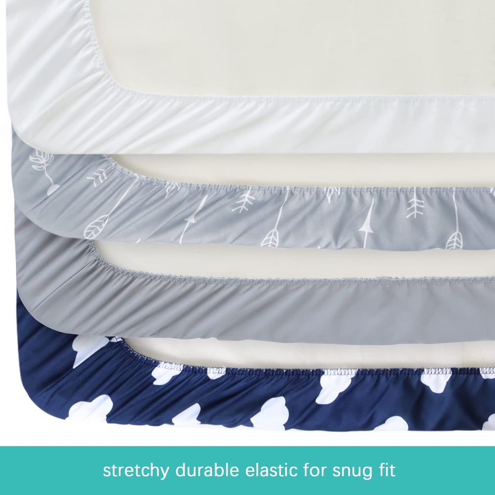 Biloban ultra-soft microfiber jersey sheet provides a gentle touch for baby.