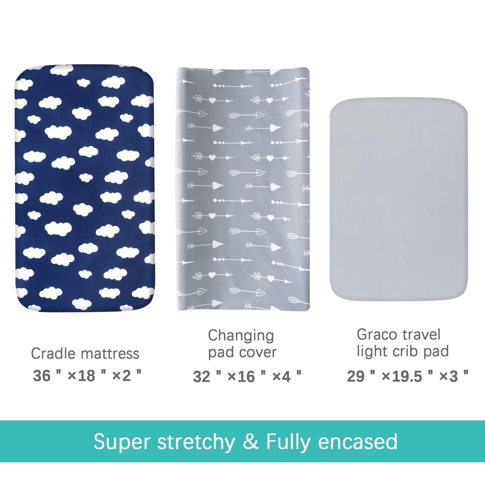 Biloban soft microfiber changing pad cover ideal for baby's delicate skin