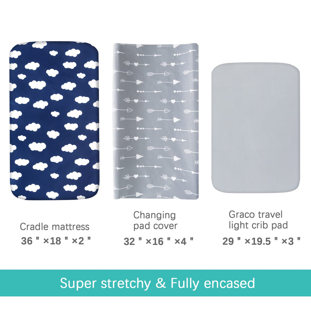Biloban soft microfiber changing pad cover ideal for baby's delicate skin