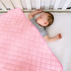 Biloban crib blanket soft fabric closeup shows breathable texture for comfy sleep.
