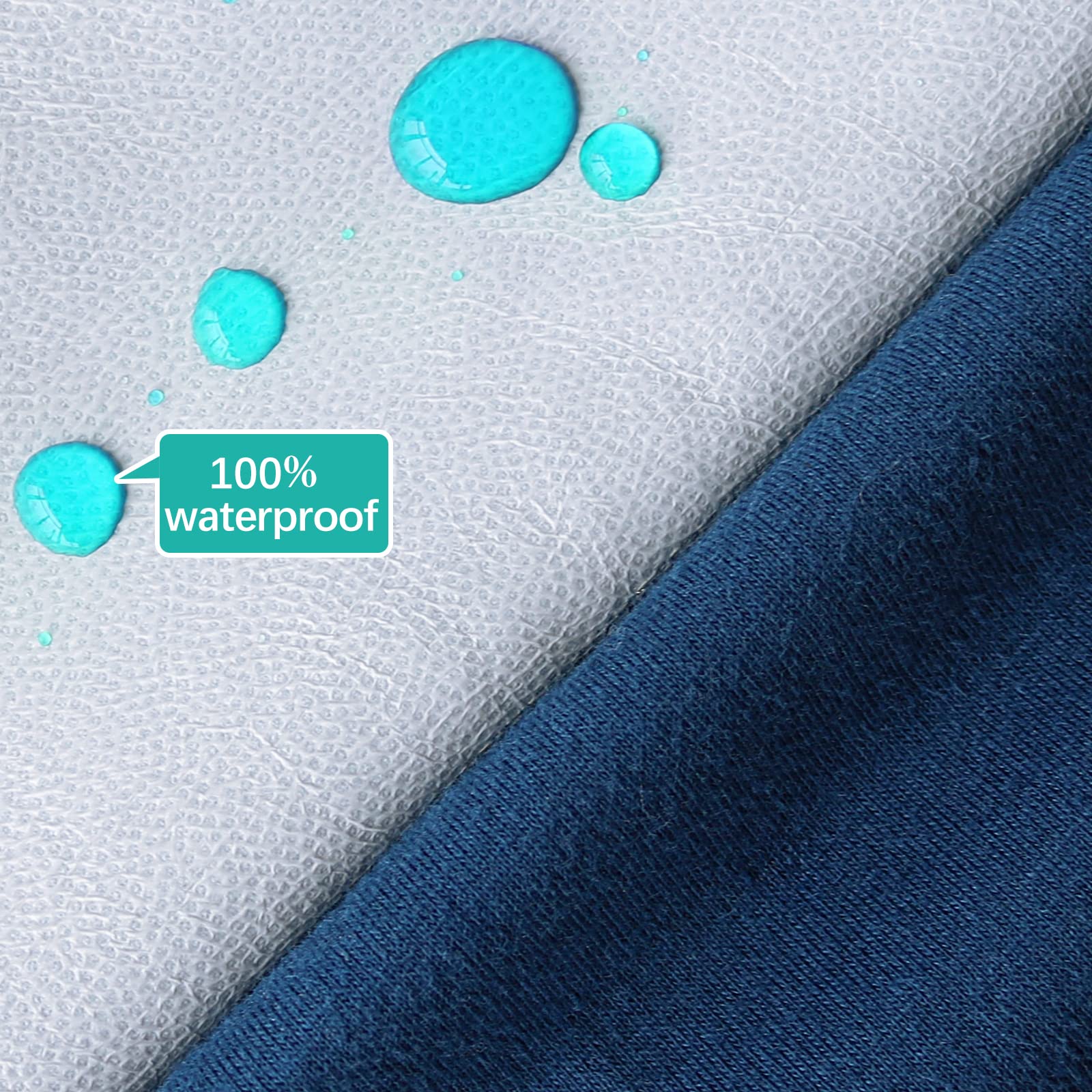 Biloban crib mattress protector guards against leaks with durable, easy-care design.