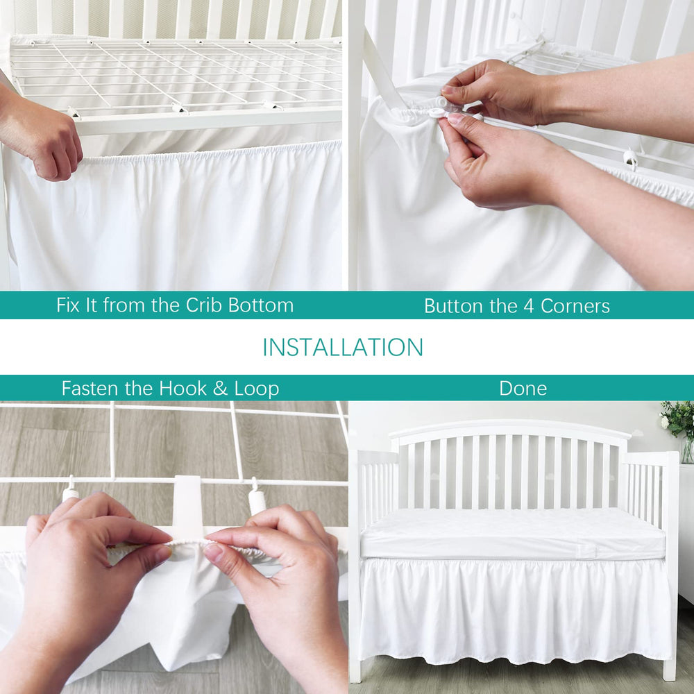 Four-sided surround with corner buttons ensures stable installation.