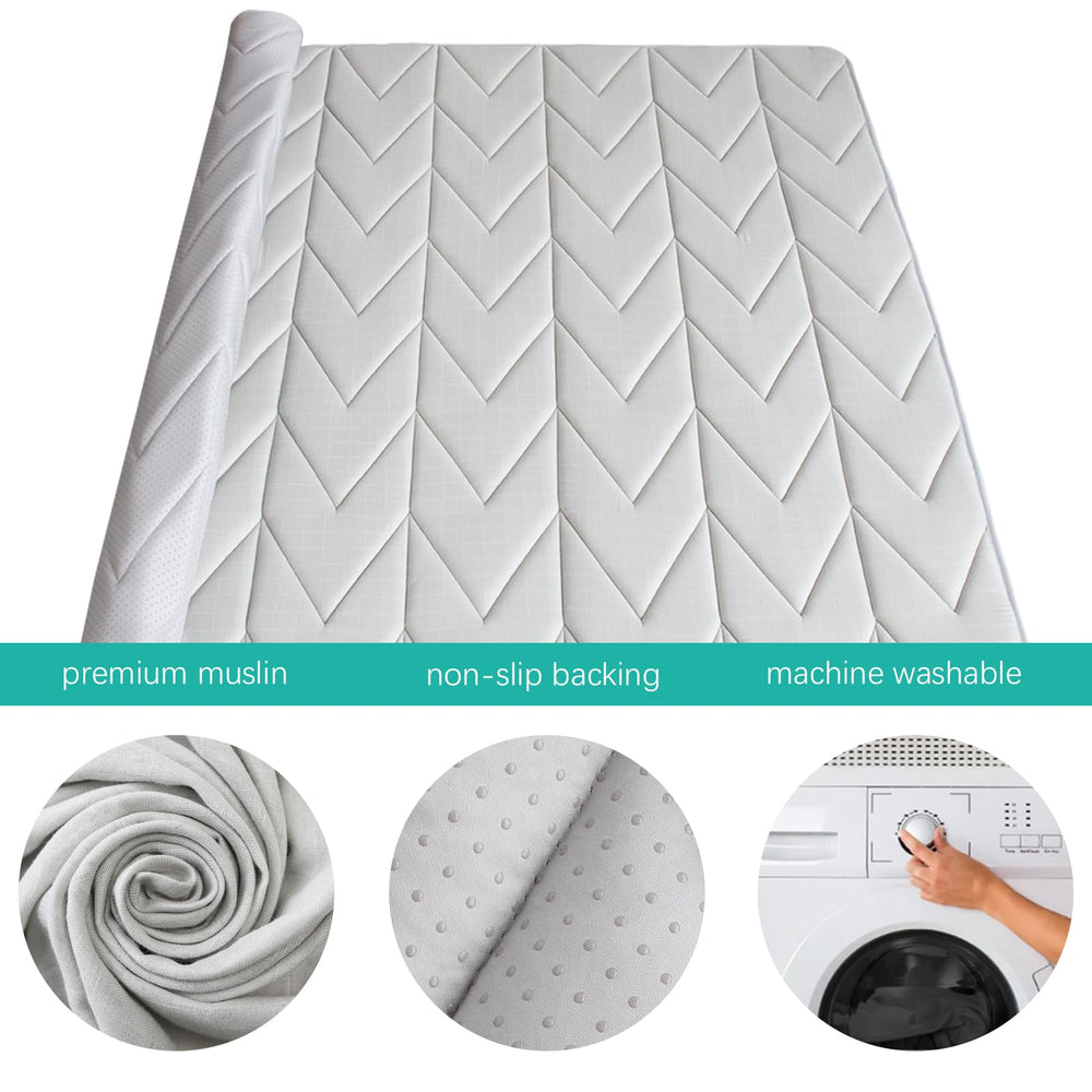 Biloban mat supports easy care with a gentle cycle wash