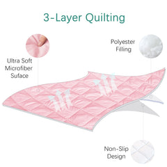 Elastic-edge Biloban sheet ensures secure, easy installation on Regalo My Cot