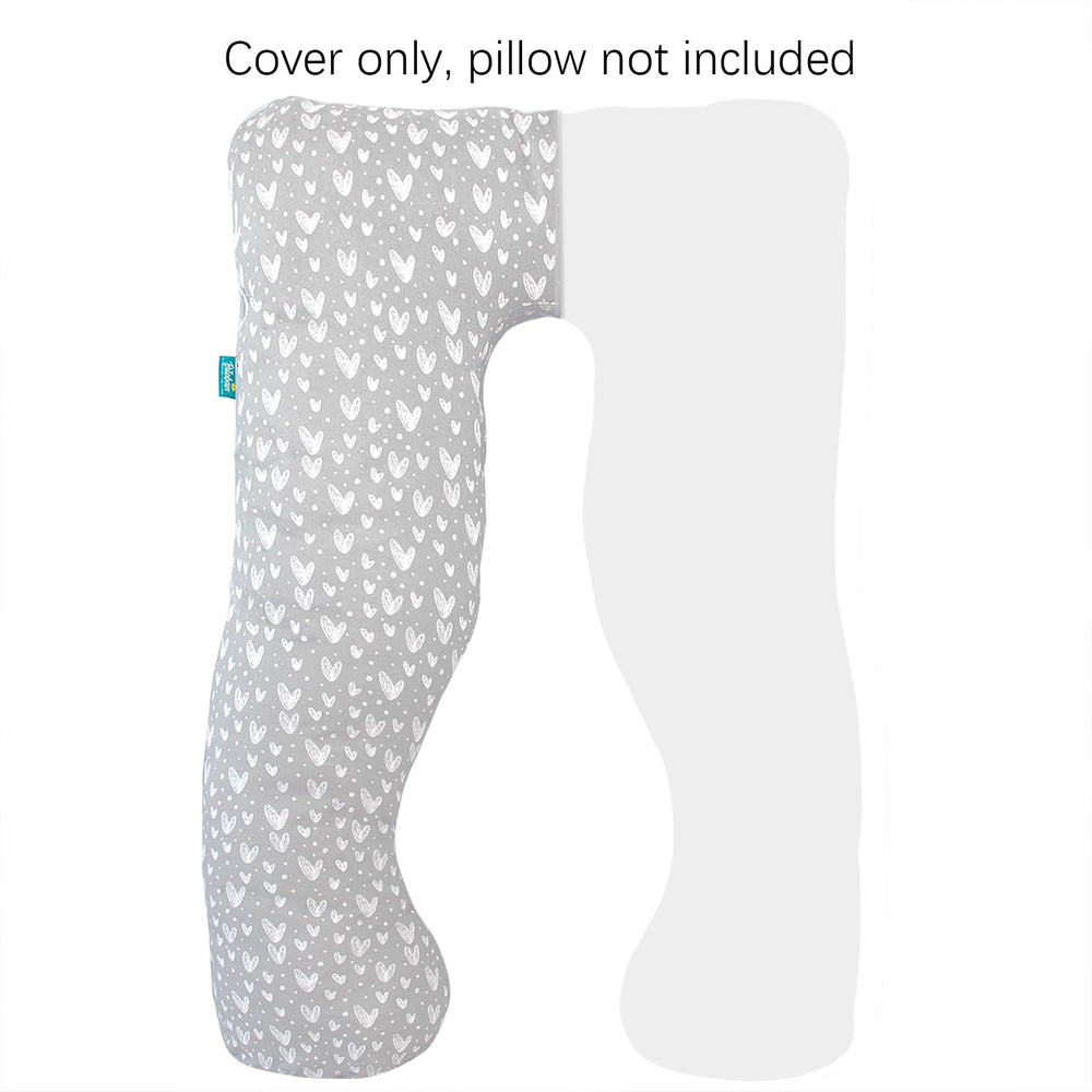 Biloban full-body pregnancy pillow cover fits 55 x 31 inch pillows.