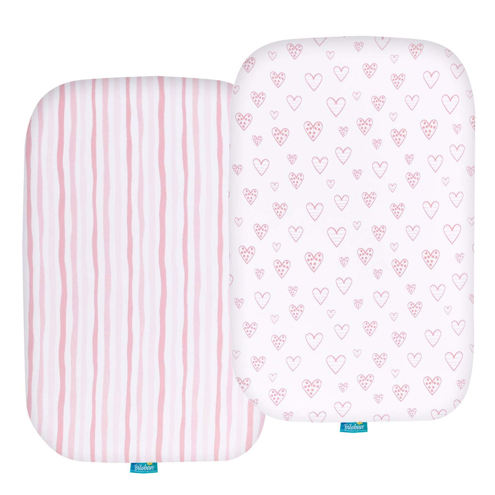 Biloban 100% cotton jersey knit offers breathable softness for daytime naps.