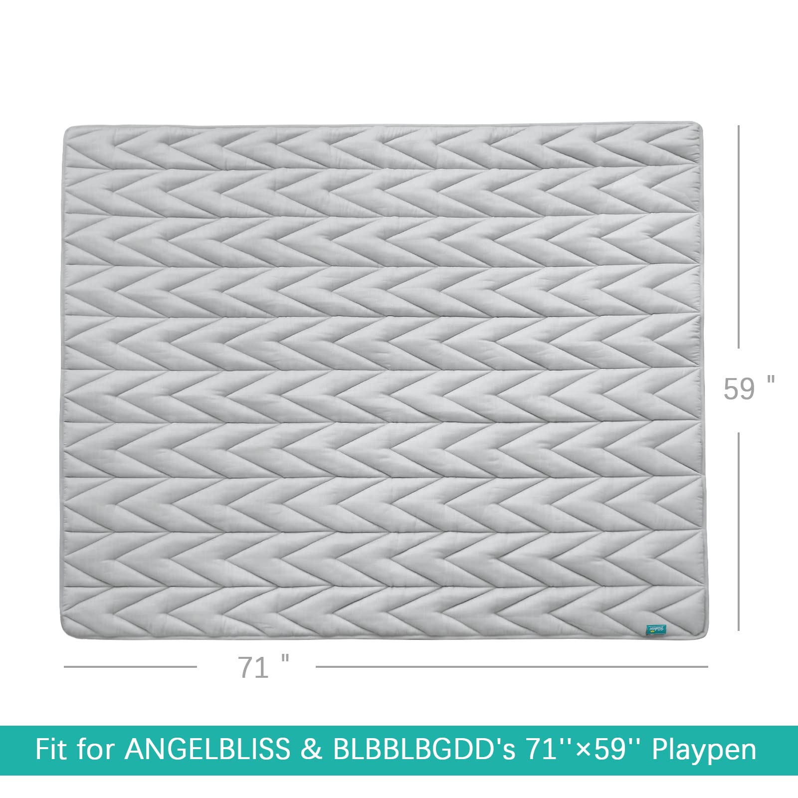 Biloban foam muslin mat provides a large safe area for toddlers to explore