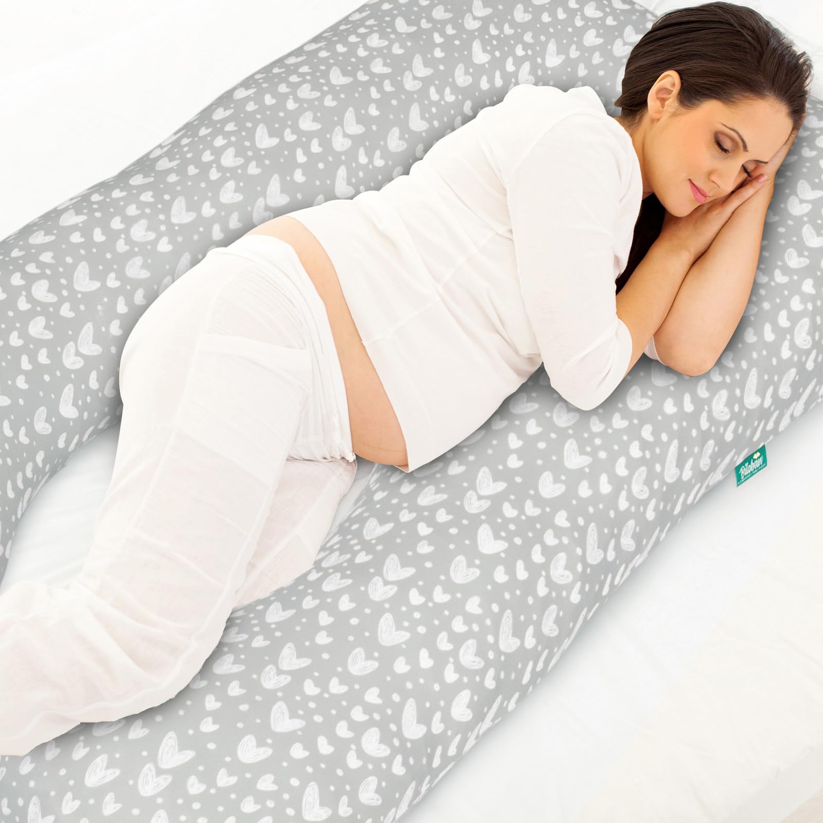 Biloban machine-washable pregnancy pillow cover for easy care and maintenance.