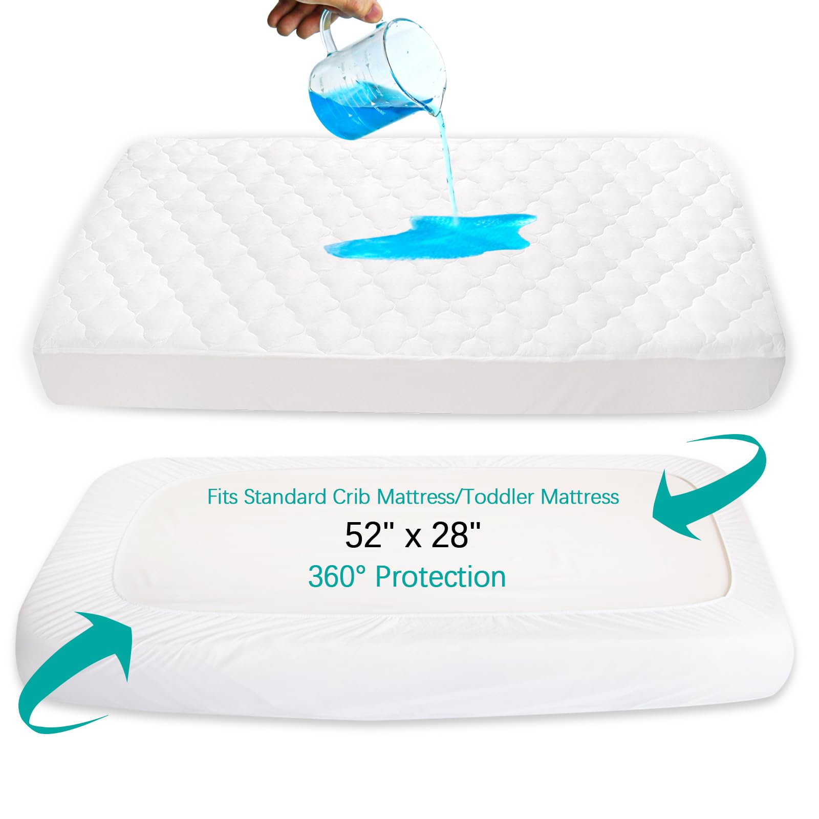 Biloban microfiber top layer is gentle on baby’s skin.