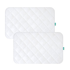 Biloban mini crib protector with perfect-fit design guards 38x24 inch mattress.