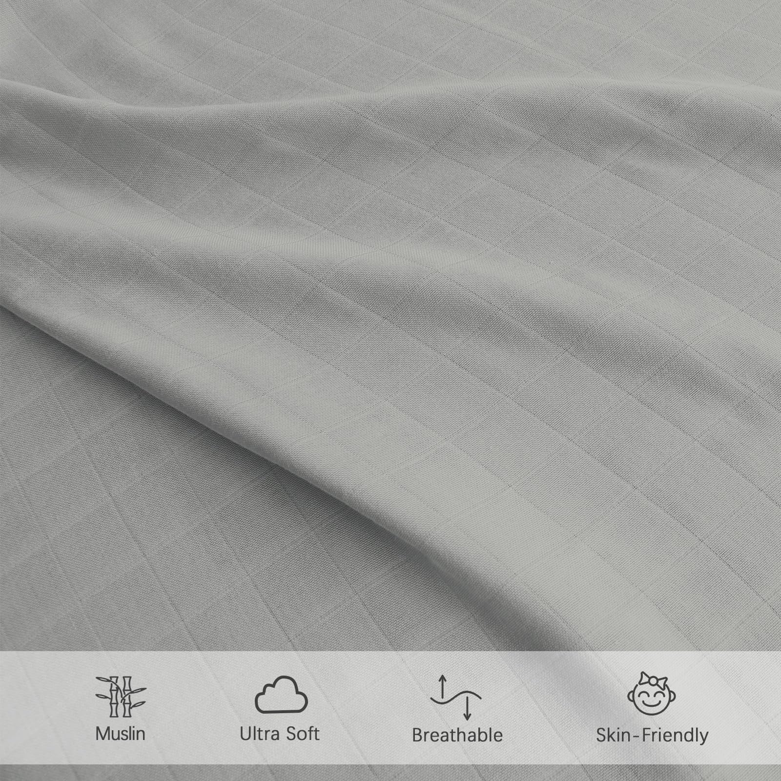 Biloban skin-friendly muslin sheet supports baby comfort.